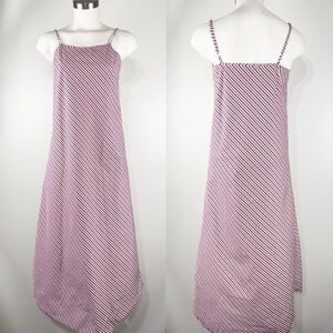 Sleepy Jones Striped Sleep Lounge Dress Navy White Red Preppy American Cotton